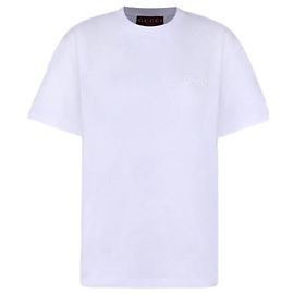 Gucci T-Shirt aus Baumwolljersey mit Horsebit-Stickerei