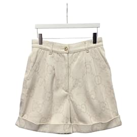 Pantalones cortos de algodón GG Maxi Marfil - Gucci