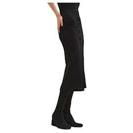 Falda de punto de cachemira con botones para mujer Noir - Hermès