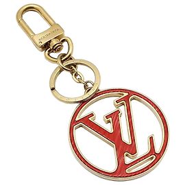 Louis Vuitton Portachiavi in pelle Epi Circle di LV color Oro