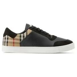Burberry Sneaker a quadri in pelle e scamosciato