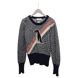 Rundstrick mit drei Streifen Navy-Tape - Thom Browne