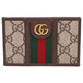 Gucci Ophidia GG Logo Three Stripe Card Holder