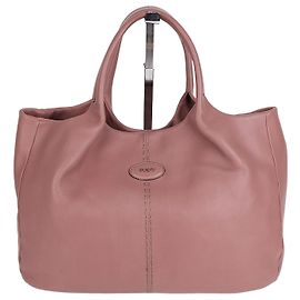 Tod's Große Logo-Tote-Bag aus hellrosa Leder