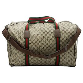 Gucci Borsa Duffle Large Beige Soft GG Supreme Web