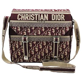 Borsa a tracolla messenger Burgundy Oblique - Dior