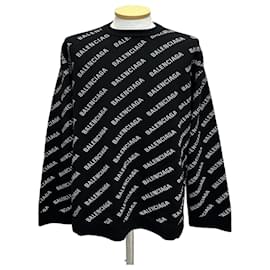 Balenciaga All-over-Logo-Kaschmirstrick