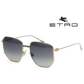 Etro Occhiali da sole Luxury Fashion Oversized Montatura dorata Unisex