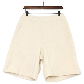 Prada Gold Logo Ivory Cotton Bermuda Men’s Shorts