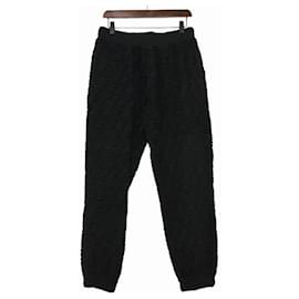 Pantaloni della tuta in cotone ricamati da uomo Nero - Fendi