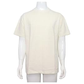 Louis Vuitton Kurzärmeliges Herren-T-Shirt aus Baumwolle mit weißem Monogramm-Stickerei