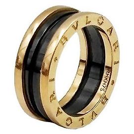 Bulgari Bvlgari Ring aus schwarzer Keramik und Roségold Größe