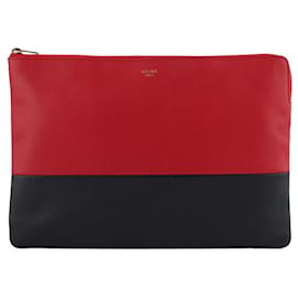 Clutch bicolore in pelle di agnello - Céline