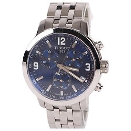 Tissot Chronographen-Stahluhr mit blauem Zifferblatt