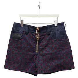Louis Vuitton Pantaloncini in denim con monogramma flocké