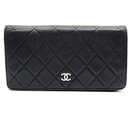 Chanel Portafoglio lungo in pelle di agnello