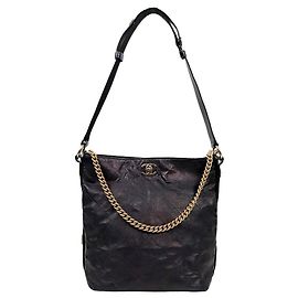 Chanel Borsa Bucket Black Quilted CC
