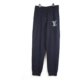 Louis Vuitton Pantaloni jogger in misto lana e pelle