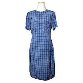 Vestido de cuadros azules Acne Studios
