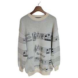Oversized Wollstrick mit Intarsia-Note-Muster - Louis Vuitton