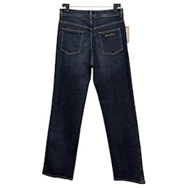 Miu Miu Pantalones de denim stretch con logo