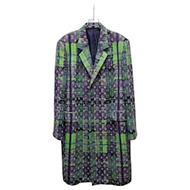 Louis Vuitton Virgil Abloh Monogram Neon Check Coat