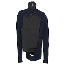 Strickpullover in Marineblau und Grau - Bottega Veneta
