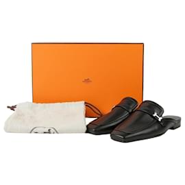Mule Groovy in pelle nera - Hermès