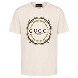 Gucci Bedrucktes T-Shirt aus Baumwolljersey