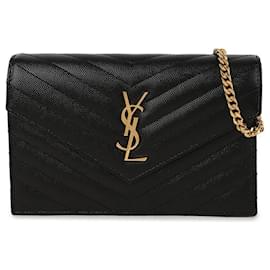Saint Laurent Borsa a tracolla portafoglio con catena Cassandra Envelope