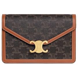 Borsa a tracolla Wallet on Chain Triomphe Tan - Céline