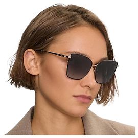 Salvatore Ferragamo Gafas de sol de lujo oversize moda monturas cuadradas de metal