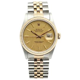Orologio Rolex Datejust Combo da Uomo Quadrante in Lino Bokeh Index