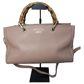 Gucci Pelle con accenti oro chiaro bambù in Indie Pink