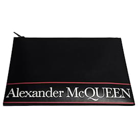 Logo-Print Clutch Bag Schwarz - Alexander Mcqueen