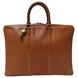 Louis Vuitton Borsa Documenti Epi in Camel per Uomo e Donna (Valigetta di classe superiore, buon stato interno)