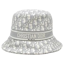 Cappello Bucket Oblique Ricamato Grigio - Dior