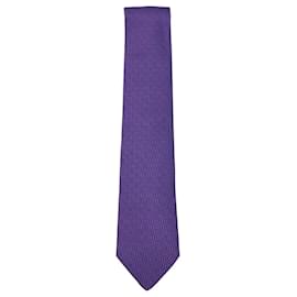 Hermès Seidenkrawatte Violet Marine