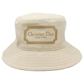 Beiger Couture Bucket Hat mit Logo-Stickerei - Dior