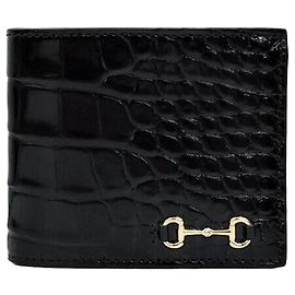 Gucci GG Limited Edition Crocodile Horsebit Compact Wallet