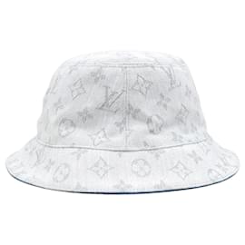 Louis Vuitton LV Monogram Reversible Bucket Hat Denim Blue