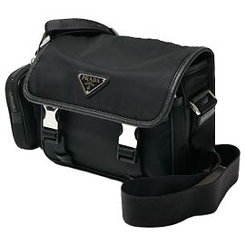 Prada Borsa a tracolla in RE-NYLON e pelle