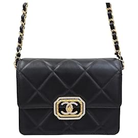 Nuova Mini Flap Bag in pelle di vitello Strass Oro Metal Interno Chip - Chanel