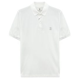 Brunello Cucinelli Camisa Polo com Logotipo Bordado