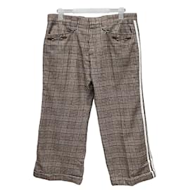 Pantaloni in lana Gucci Adidas Horsebit Check Three Stripes