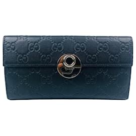 Gucci Shima Damen-Langgeldbörse aus Silber