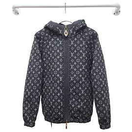 Louis Vuitton Jaqueta com capuz em jacquard monograma reversível