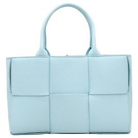 Bottega Veneta Piccola borsa tote in pelle blu pallido