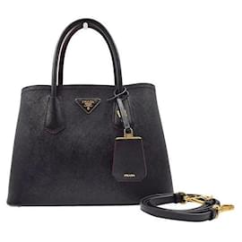 Prada Borsa Tote Doppia e Borsa a Spalla in Saffiano