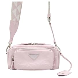 Prada Rosa antike Leder Umhängetasche mit mehreren Taschen
